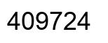 Number 409724 black image