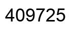Number 409725 black image