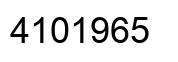 Number 4101965 black image