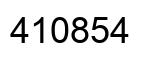 Number 410854 black image