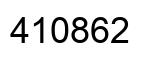 Number 410862 black image