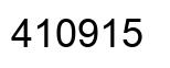 Number 410915 black image