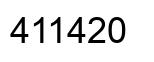 Number 411420 black image