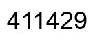 Number 411429 black image
