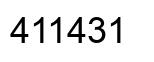 Number 411431 black image
