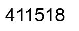 Number 411518 black image