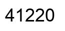 Number 41220 black image
