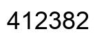 Number 412382 black image