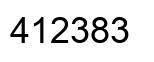 Number 412383 black image