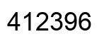 Number 412396 black image