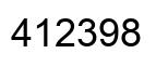 Number 412398 black image