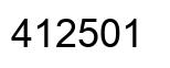 Number 412501 black image