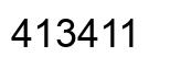Number 413411 black image