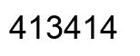 Number 413414 black image