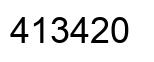 Número 413420 imagen negro