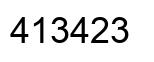 Number 413423 black image