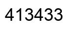 Number 413433 black image