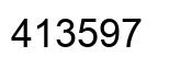 Number 413597 black image