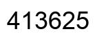 Number 413625 black image