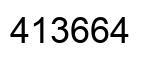 Number 413664 black image