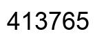 Number 413765 black image