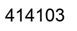 Number 414103 black image
