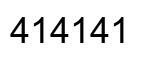 Number 414141 black image