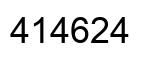 Number 414624 black image