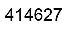 Number 414627 black image