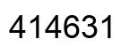 Number 414631 black image