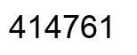 Number 414761 black image