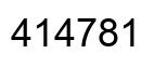 Number 414781 black image