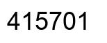 Number 415701 black image