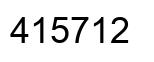 Number 415712 black image