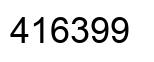 Number 416399 black image