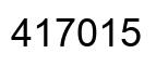Number 417015 black image