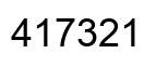 Number 417321 black image