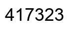 Number 417323 black image