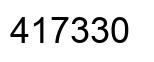 Number 417330 black image
