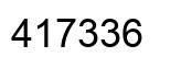 Number 417336 black image