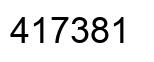 Número 417381 imagen negro