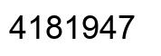 Número 4181947 imagen negro