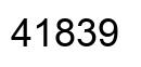 Number 41839 black image