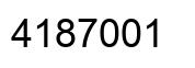 Número 4187001 imagen negro