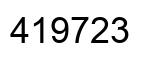 Number 419723 black image