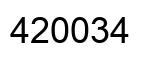 Number 420034 black image