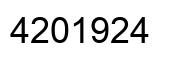 Número 4201924 imagen negro