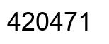 Number 420471 black image