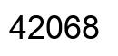 Number 42068 black image