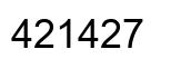 Number 421427 black image